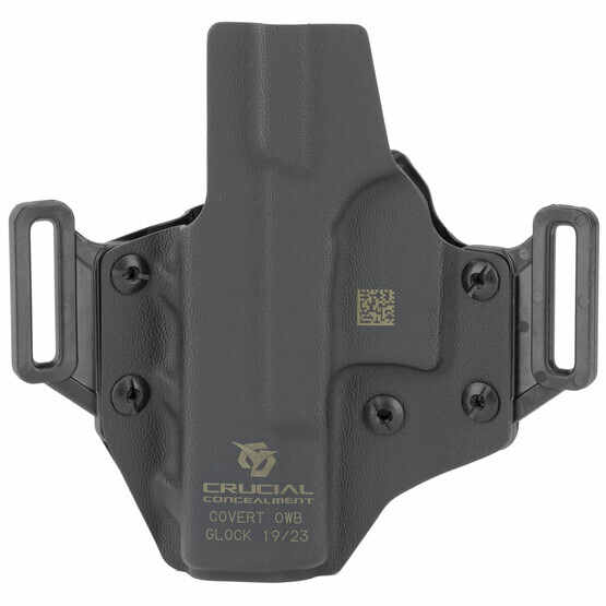 Crucial Concealment RH Covert OWB Holster Fits Glock 19 and has adjustable Poly Flex loops